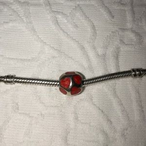 Red Heart Pandora charm